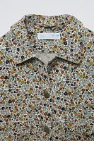 FLORAL FINE-WALE CORDUROY OVERSHIRT