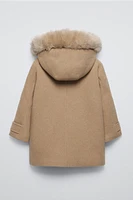 WOOL BLEND DUFFLE COAT WITH TOGGLES