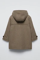 WOOL BLEND CLOTH DUFFEL COAT