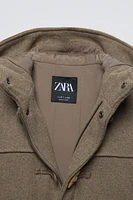 WOOL BLEND CLOTH DUFFEL COAT