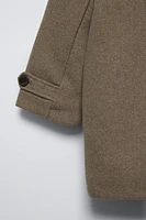 WOOL BLEND CLOTH DUFFEL COAT