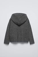 PLAIN HOODED SWEATER