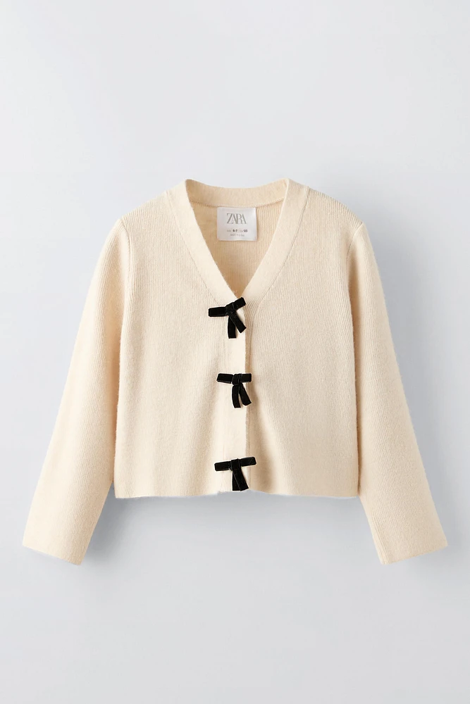 BOWS KNIT CARDIGAN