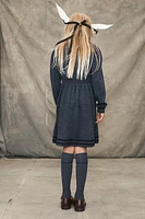 BORDER TRIM WOOL KNIT DRESS LIMITED EDITION