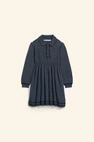 BORDER TRIM WOOL KNIT DRESS LIMITED EDITION