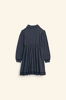 BORDER TRIM WOOL KNIT DRESS LIMITED EDITION