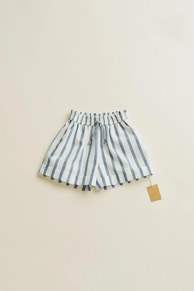 TIMELESZ - STRIPED DRAWSTRING SHORTS