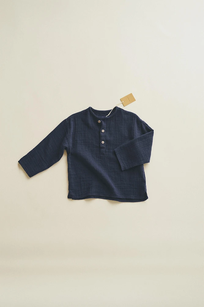 TIMELESZ - MUSLIN HENLEY SHIRT