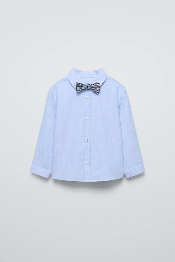 REMOVABLE BOW TIE SHIRT