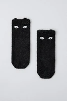 FAUX FUR CAT SOCKS