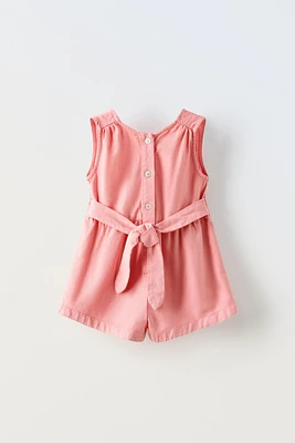 BELTED SHORT JUMPSUIT