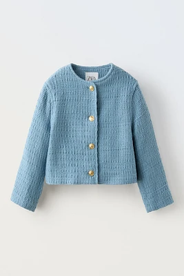 TEXTURED JACKET WITH BUTTONS