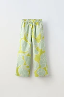 PRINTED PAJAMA-STYLE PANTS