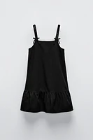 BOW TRIM PINAFORE DRESS