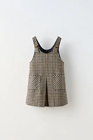 PLAID PINAFORE DRESS