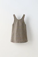 PLAID PINAFORE DRESS