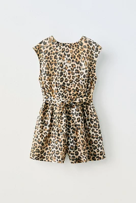 ANIMAL PRINT SHORT JUMPSUIT