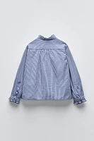 RUFFLED GINGHAM SHIRT