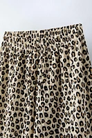 ANIMAL PRINT MUSLIN PANTS