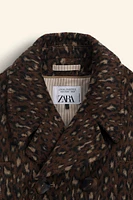 WOOL BLEND ANIMAL PRINT COAT LIMITED EDITION