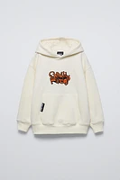 EMBROIDERED HOODED SWEATSHIRT