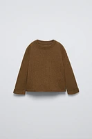 FLECKED KNIT SWEATER