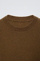 FLECKED KNIT SWEATER