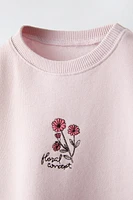 COMBINATION FLORAL SWEATSHIRT