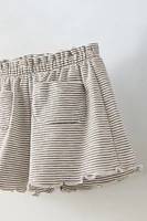 RUFFLY STRIPED SHORTS