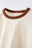 TOP WITH CONTRASTING RIB TRIM