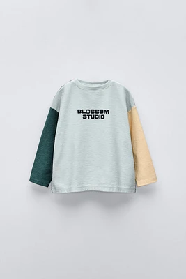 COLOR BLOCK LABEL T-SHIRT