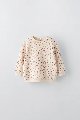 FLORAL PRINT SWEATSHIRT