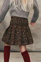 WOOL BLEND ANIMAL PRINT SKIRT LIMITED EDITION