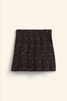 WOOL BLEND ANIMAL PRINT SKIRT LIMITED EDITION