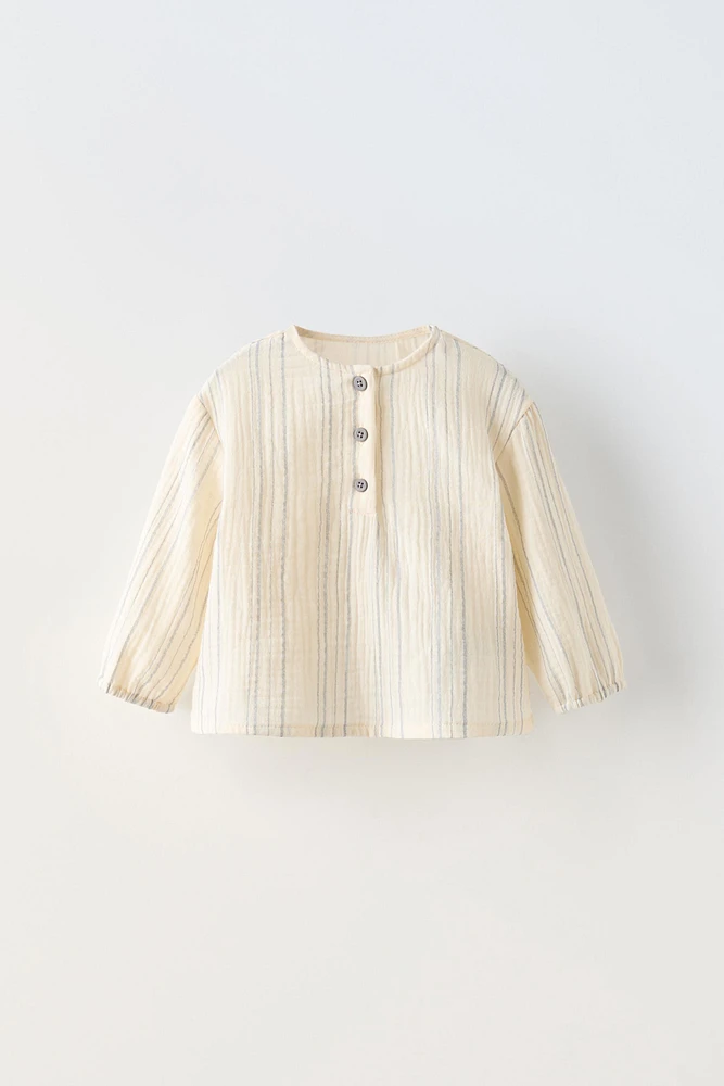 STRIPED MUSLIN SHIRT