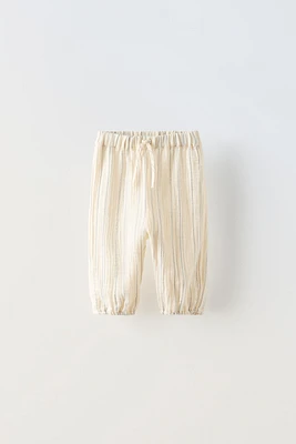 STRIPED MUSLIN PANTS