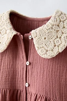 CROCHET COLLAR SHIRT