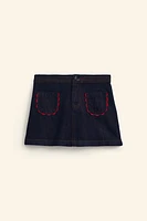 SCALLOPED DENIM SKIRT LIMITED EDITION