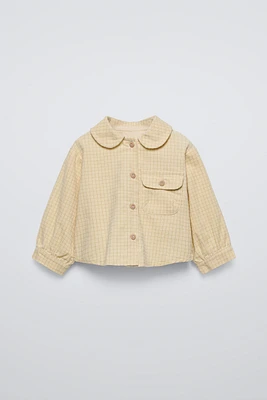 CHECKERED FINE-WALED CORDUROY SHIRT