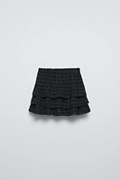 CHECKERED RUFFLED SKORT