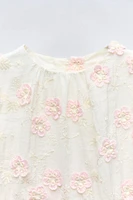 DRESS WITH FLORAL APPLIQUÉ