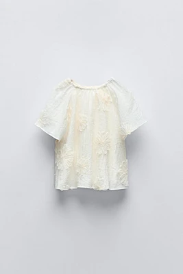 TULLE FLORAL SHIRT