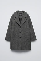 LONG HERRINGBONE COAT