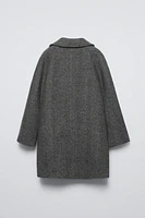 LONG HERRINGBONE COAT