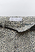 FLARED ANIMAL PRINT PANTS