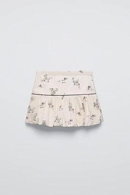 BOOT PRINT BALLOON SKIRT