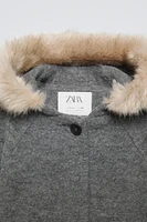 HOODED WOOL DUFFLE COAT