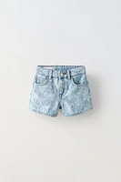 FLORAL DENIM SHORTS