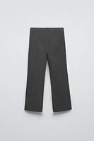 HERRINGBONE FLARED PANTS