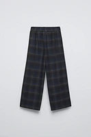 PLAID PANTS WITH STRIPE